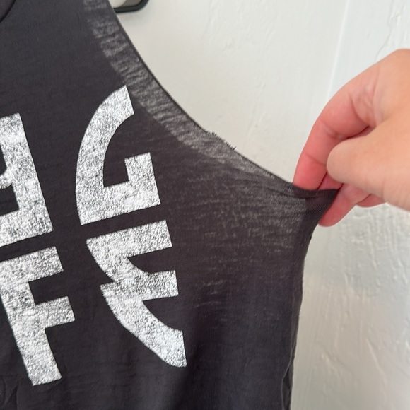 Fifth Sun Dark Gray Mug Life Sheer Tank 🍺 size Medium - Picture 7 of 7